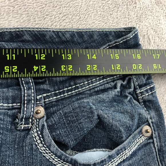 Ariya Jeans Womens Capri Jeans Size 13/14 Blue Denim Casual Cuffed Classic Y2K - Picture 5 of 13